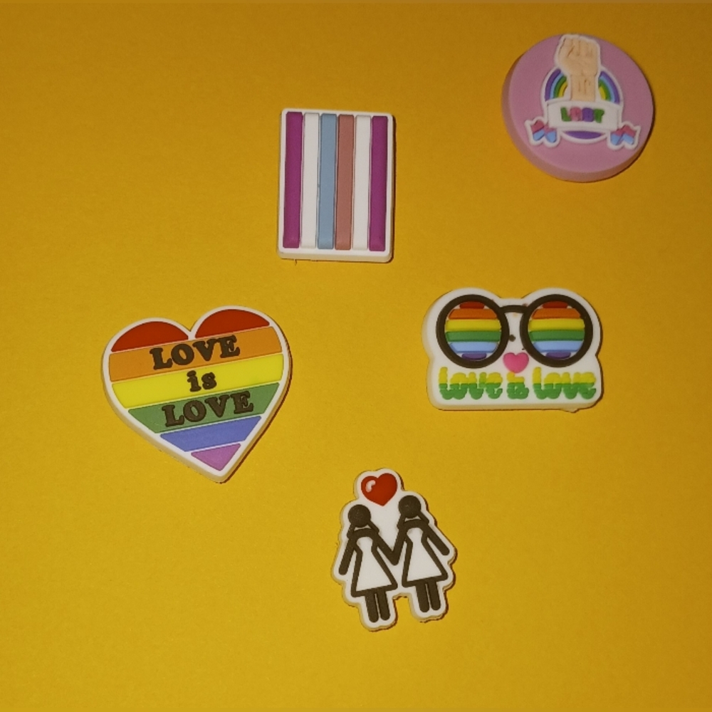 Rainbow Pride Crocs Charms